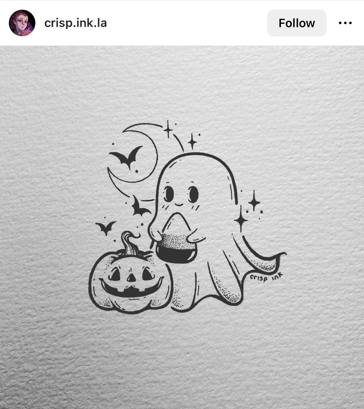 an image of a ghost with a pumpkin