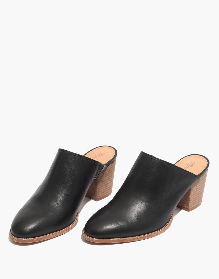 Madewell The Harper Mule Pointy Mules Outfit, Jackets Grunge, Pointy Mules, Fashion Warehouse, Mules Outfit, Tassel Heels, Diy Sandals, Wedge Mules, Black Leather Mules