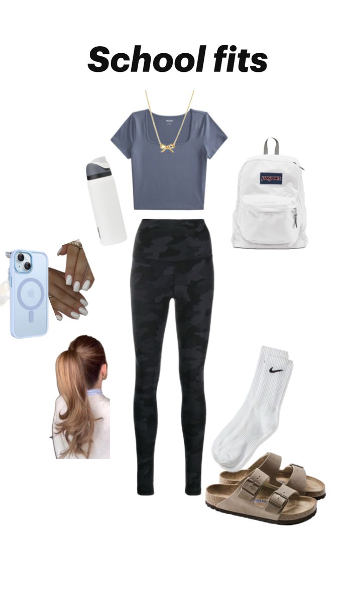 Cute fit for school Cute Clothes Styles For School, Tuesday Outfits For School, Simple But Cute Outfits For School, Cool Fits For School, Cute Picture Day Outfits, School Outfits Layout, Cute Outfits For School 7th Grade, Cute Outfits For School Summer, Simple Cute Outfits For School