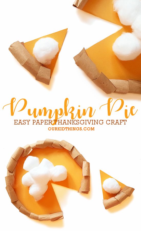 Easy Pumpkin Pie Craft Thanksgiving Pumpkin Pie Craft, Pumpkin Pie Craft, Harvest Crafts For Kids, Pie Craft, Thanksgiving Food Crafts, Craft Thanksgiving, Train Pumpkin, Fun Thanksgiving Crafts, Pies Art