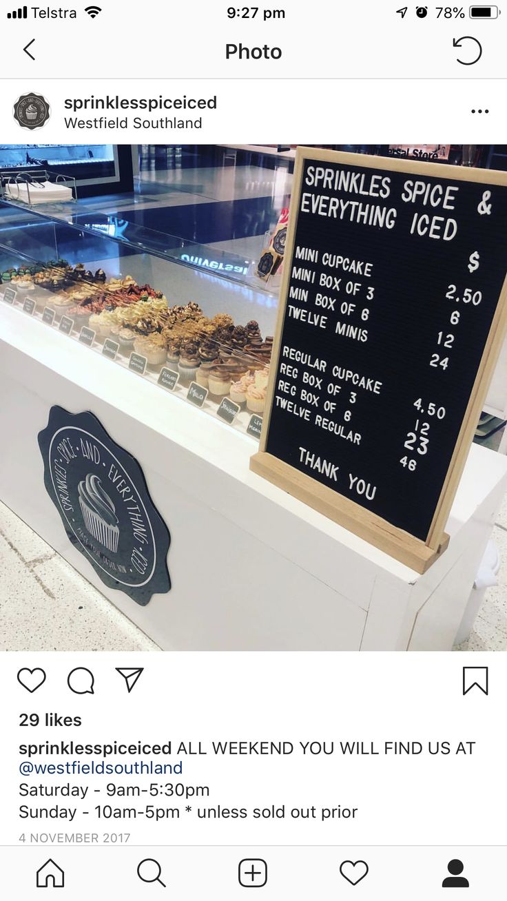 an image of a food stand that is on the twitter account for sprinkles