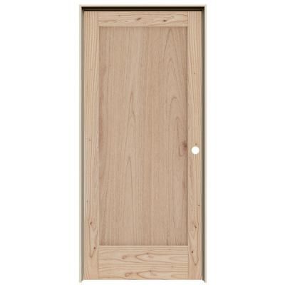 a wooden door on a white background