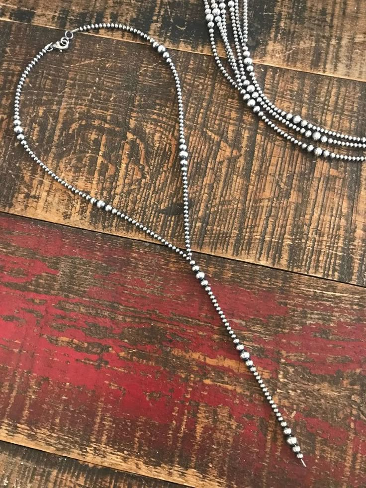 Western Fashion Jewelry, Pearl Lariat, Western Necklaces, Western Jewelry, Lariat Necklace, Drop Necklace, Handmade Sterling Silver, Fort Worth, Turquoise Jewelry