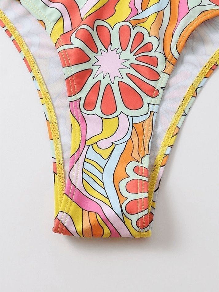 ⚡️Free Shipping 2022 Convertible Floral Print Bikini Set Orange L under $17.00 in Bikini at AnotherChill.com Online. Style: Sexy/Vacation. Fabric Content: Polyester, Cotton. Fit Type: Slim fit. Color: Purple, Orange. Design:. Halter Bikini Top & High Cut Brief Set. With Padded Cups, Wire Free. Double Tie Strap Detailing. Features Allover Floral Print. Can Be Styled Criss Cross or Halter Neckline. Adjustable Tie Fastening. ✓2022 SUMMER OUTFITS. Check reviews and buy Convertible Floral Print Bikin Orange Design, Purple Orange, Halter Neckline, High Cut, Color Purple, Criss Cross, Convertible, Summer Outfits, Floral Print