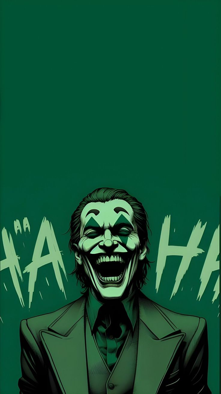 the joker is smiling and wearing a suit with green paint on it's face