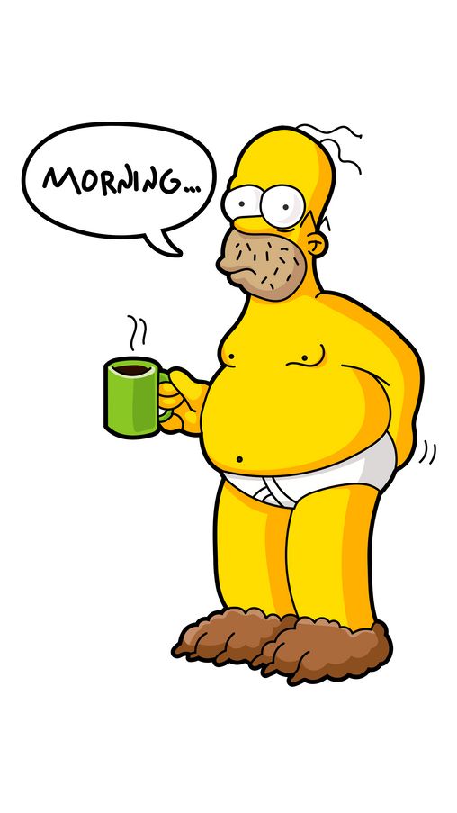 a cartoon character holding a cup with the word'morning'written above it,