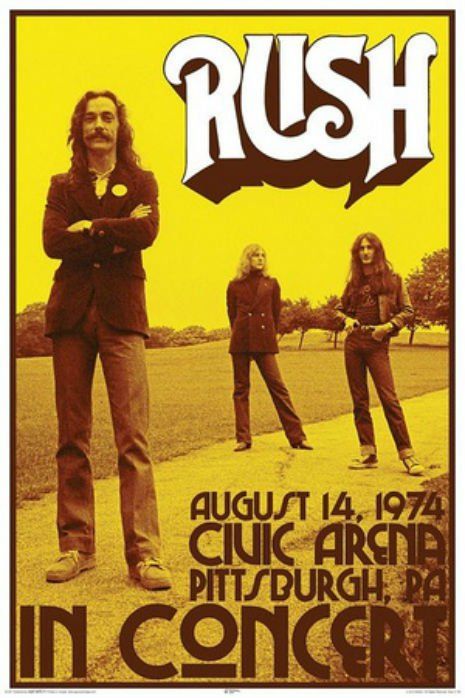 Rush (1974) Pittsburgh Planet Caravan, Rush Poster, Rush Concert, Rush Band, Neil Peart, Vintage Concert Posters, Music Concert Posters, Vintage Music Posters, Music Background