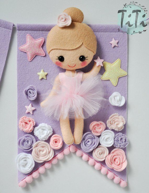 Personalized felt baby pennant banner name Ballerina theme Ballerina Theme, Baby Name Banners, Ballerina Nursery, Baby Mobil, Felt Banner, Felt Crafts Diy, Pennant Banner, Name Banner, Childs Room