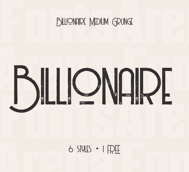 a font that reads,'billionaire'in black and white