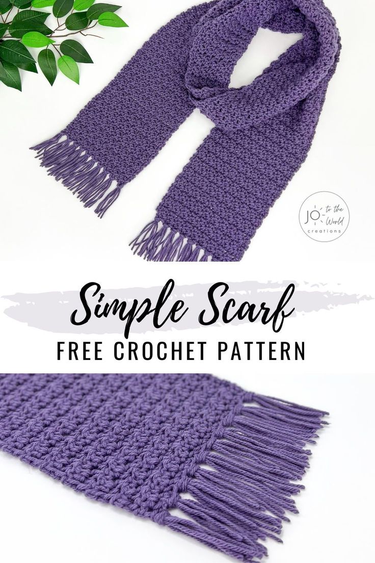 the simple scarf is free crochet pattern and it's easy to make