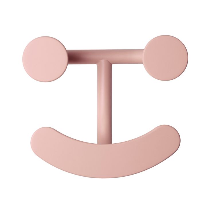 a pink object with two circles on it