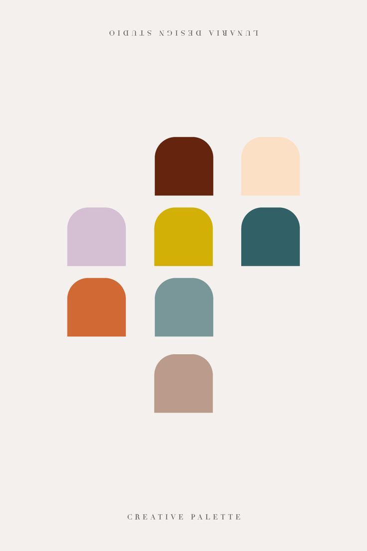 the cover for creative palettes, which features different colors and shapes on white paper