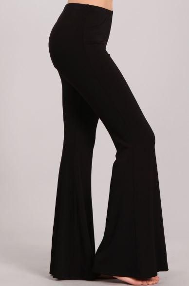 Classic Black Flair Pant. Ultra Soft and Smooth Basic Solid Flair Bell Pants With Elastic Waistband. High Quality 4-way Stretch Material Provides Comfortable and Flexible Sizing For Women of All Ages. Perfect For All Day Wear. Pair With Your Cowboy Boots or Sandals! 95% Rayon, 5% Spandex Rise 9" Length: 32" SIZING: S(2-4) M(6-8) L(10-12) 1XL(14-16) 2XL(18-20) 3XL(22) Bell Bottoms Black, Flair Pants, Bell Pants, Ponte Fabric, Bell Bottom Pants, Black Long Sleeve Dress, Spring Summer Dress, Tops Fall, Business Attire