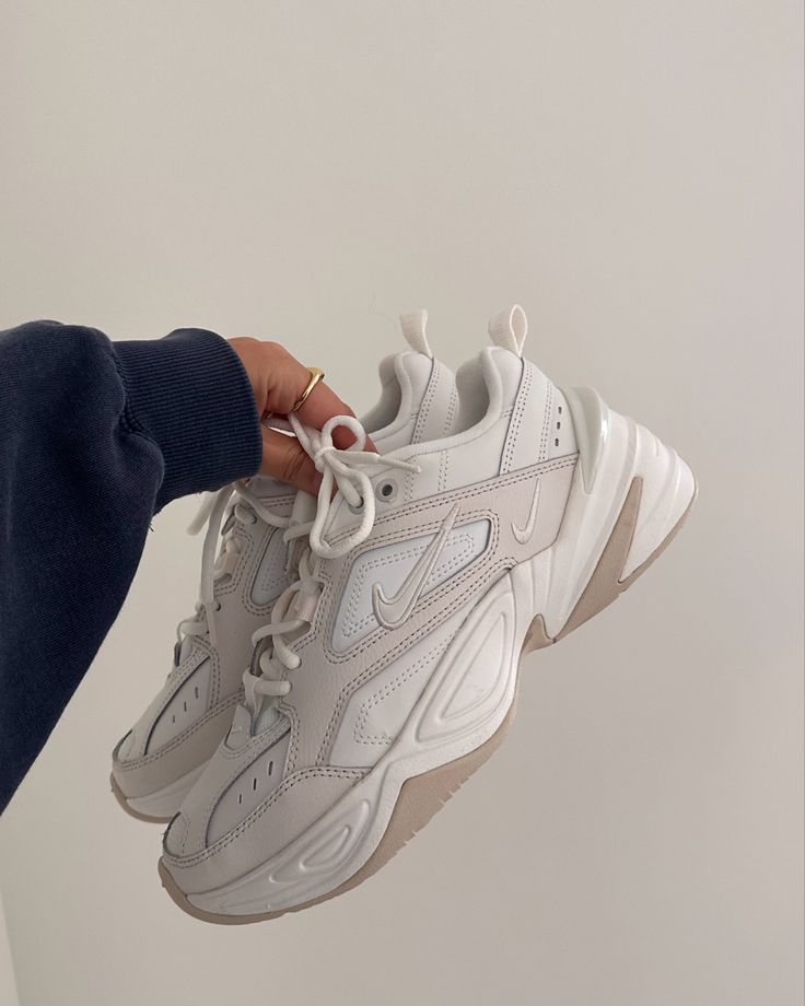 The perfect everyday sneaker! Nike M2k, Pretty Sneakers, Dr Shoes, Pretty Shoes Sneakers, Shoe Wishlist, Cute Sneakers, Hype Shoes, Girly Shoes, Aesthetic Shoes