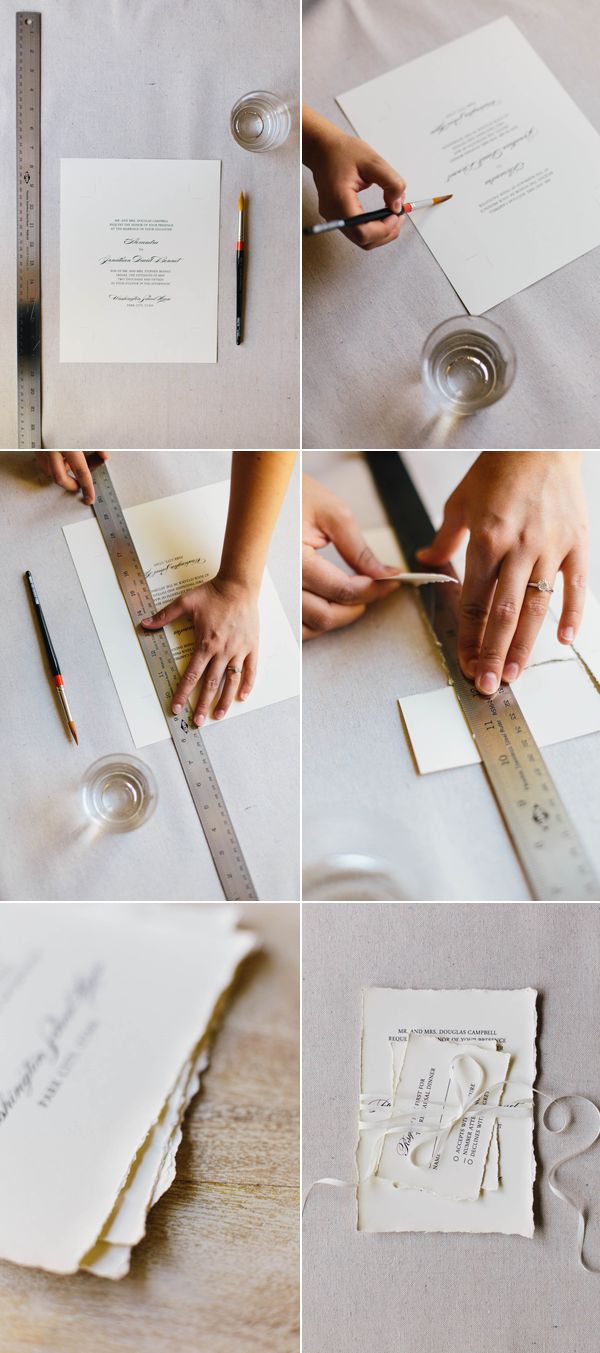 the process of making wedding stationery cards