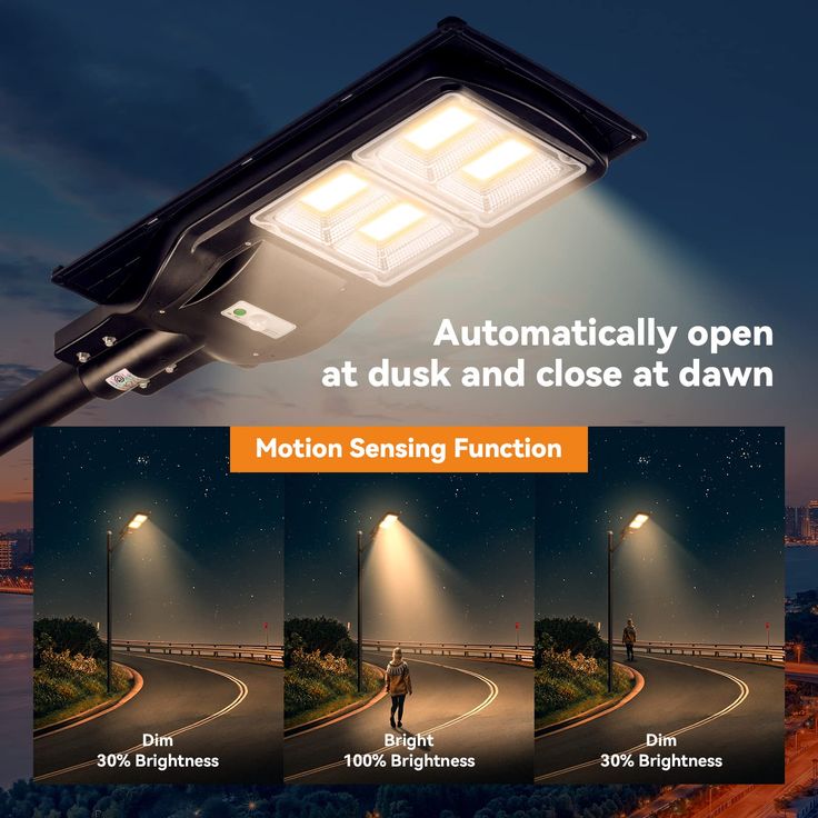 the motion sensor light is shown with three different images showing how it's working