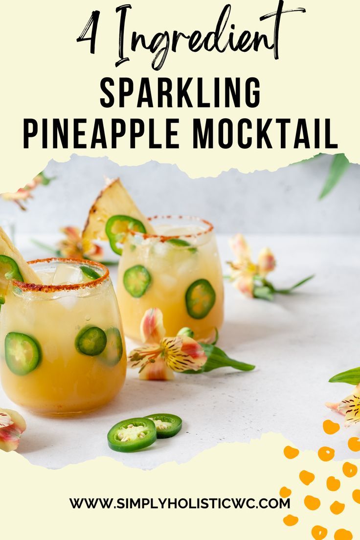 Pineapple Mocktail Recipe-Refined Sugar-Free, Non alcoholic Oli Pop Mocktail, No Sugar Mocktail, Hop Water Mocktail, Poppi Drink Mocktails, Sugar Free Mocktails Non Alcoholic, Wellness Cocktails, Mocktails Non Alcoholic Recipes, Mocktail Healthy, Pineapple Mocktails