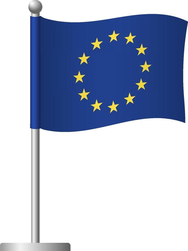 Europe EU flag on pole icon Vector Animation, Icon Icon, Eu Flag, Vector Free, Flag