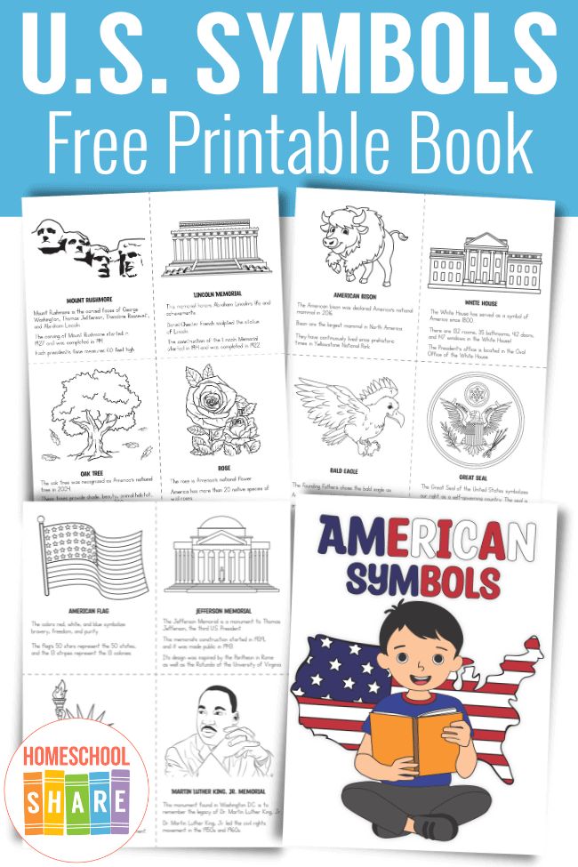 the u s symbols free printable book