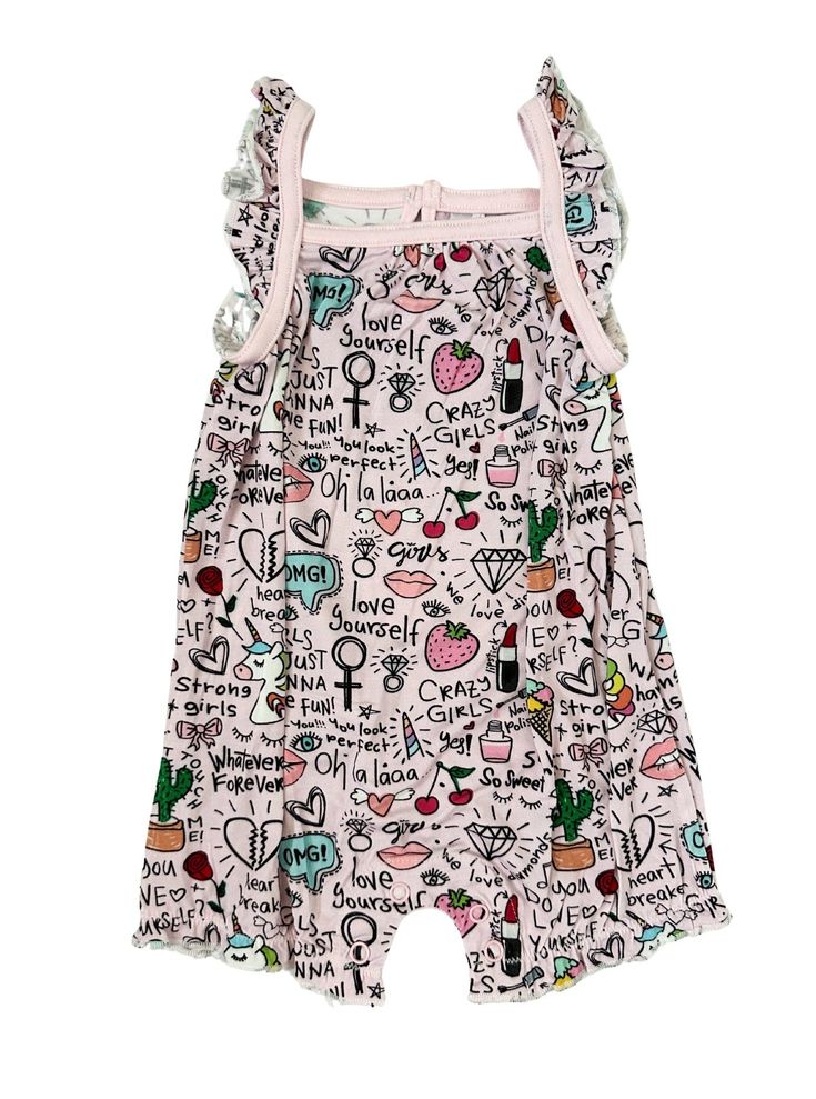 Our amazingly soft flutter rompers will keep your little your little babe cool and comfy all day long. These soft as butter flutter sleeve rompers are perfect for spring and summertime lounging. 93% Bamboo and 3% spandex Wash cold with like colors; stays soft wash after wash Snaps on legs makes for easy breezy diaper changes Not treated with flame retardants Flutter Sleeve Bubble Romper With Ruffles For Playtime, Playful Cotton Bubble Romper With Flutter Sleeves, Playful Short Sleeve Bubble Romper For Spring, Playful Flutter Sleeve Bubble Romper For Playtime, Playful Bubble Romper With Flutter Sleeve, Cute Cotton Bubble Romper With Flutter Sleeves, Playful Bubble Romper With Flutter Sleeve For Playwear, Cute Bubble Romper With Short Sleeves For Loungewear, Cute Bubble Romper With Flutter Sleeves For Playwear