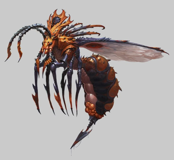 an insect like creature with long antennae and claws