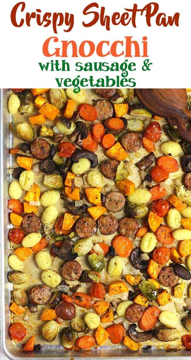 a casserole dish with sausage and vegetables