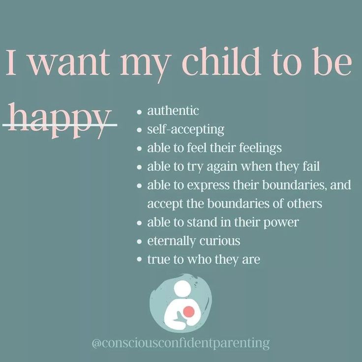 the words i want my child to be happy