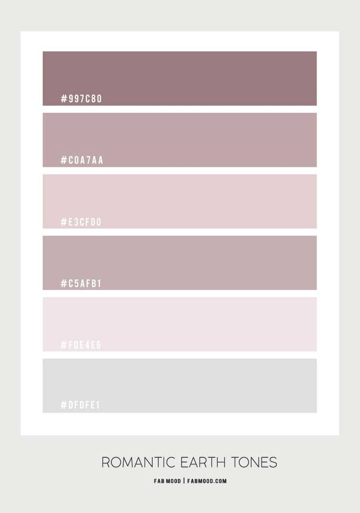 the color scheme for romantic earth tones in pink, grey and white with text that reads'romantic earth tones '