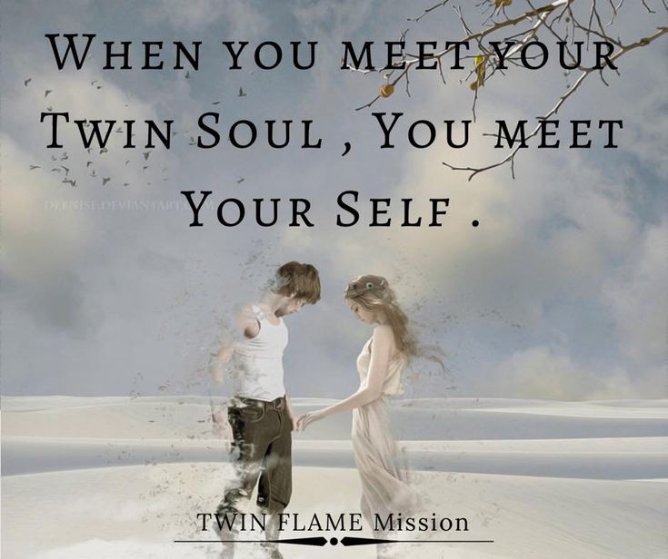 two people holding hands in the snow with a quote from twin flame mission on it