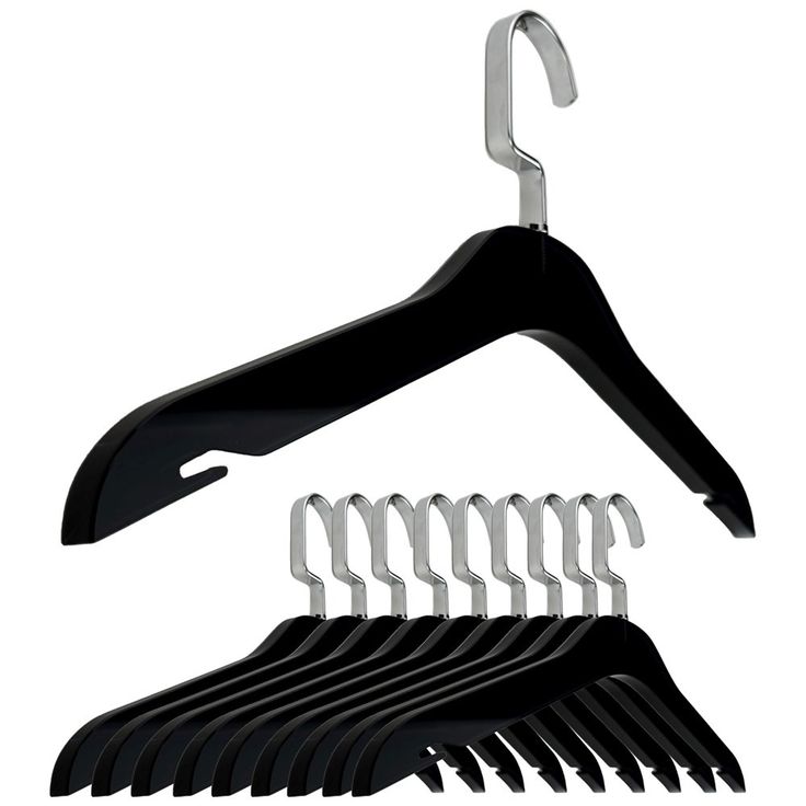 a black hanger with six pairs of scissors hanging from it