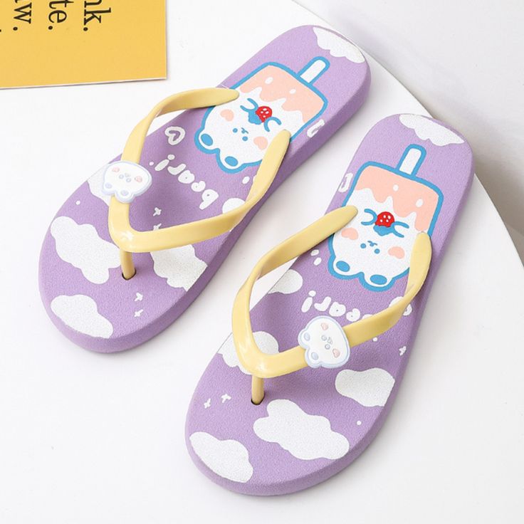 The Beach Cartoon Sandals are the best pair of slides you can have for everyday use. They are light, breathable and waterproof, making them the idea pair of slippers for a day out or even at home. It comes in colorful prints making it idle for all the outfits. FEATURES: Style LEISURE Season Summer/Spring Sole Flat Vamp material EVA Size US ( 5.5 to 12) COMFORTABLE MATERIAL: The Beach Cartoon Sandals are made of high-density material. These are light, soft, breathable, and waterproof, and their e Non-slip Round Toe Flip Flops For Beach Season, Non-slip Jelly Sandals For Spring, Non-slip Synthetic Flip Flops For Leisure, Casual Non-slip Jelly Sandals For Spring, Playful Plastic Slip-on Sandals, Casual Non-slip Jelly Sandals For Summer, Casual Flat Jelly Sandals Made Of Eva, Non-slip Jelly Sandals For Beach In Spring, Non-slip Flat Jelly Sandals In Eva