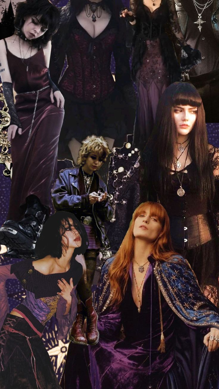 whimsigoth witchy fashion inspiration moodboard Gaudy Fashion Aesthetic, 70s Whimsigoth Outfits, Witchy Capsule Wardrobe, Whismgoth Aesthetic, Whimsigoth Hairstyles, Witchy Goth Outfit, Whimsigoth Moodboard, Whimsigothic Fashion, 80s Witch