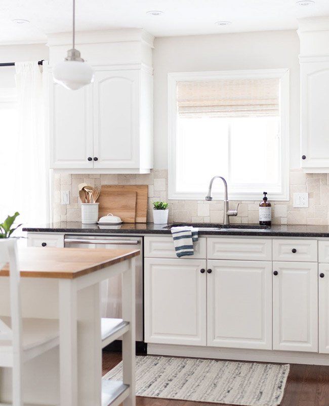 the kitchen is clean and ready for us to use in its new owner's home