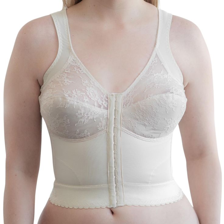 PRICES MAY VARY. Country of origin: Imported Care: Hand wash cold, only non-chlorine bleach when needed; Do not tumble dry, iron or dry clean Superior back support to eliminate ‘Back Fat’ Long Line midriff shaper; Side supports to keep garment in place The support you need with the comfort you want, this Back Support Longline Posture Bra offers a bit of everything-from gently padded cups to extra side support to tummy shapewear. With a front hook-and-eye closure, this bra has softly padded cups Posture Bra, Shoulder Strain, Long Line Bra, Bra Image, Shapewear Tops, Waist Trainer Corset, Better Posture, Longline Bra, Everyday Bra