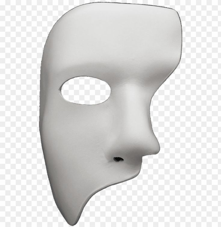 a white mask on a transparent background