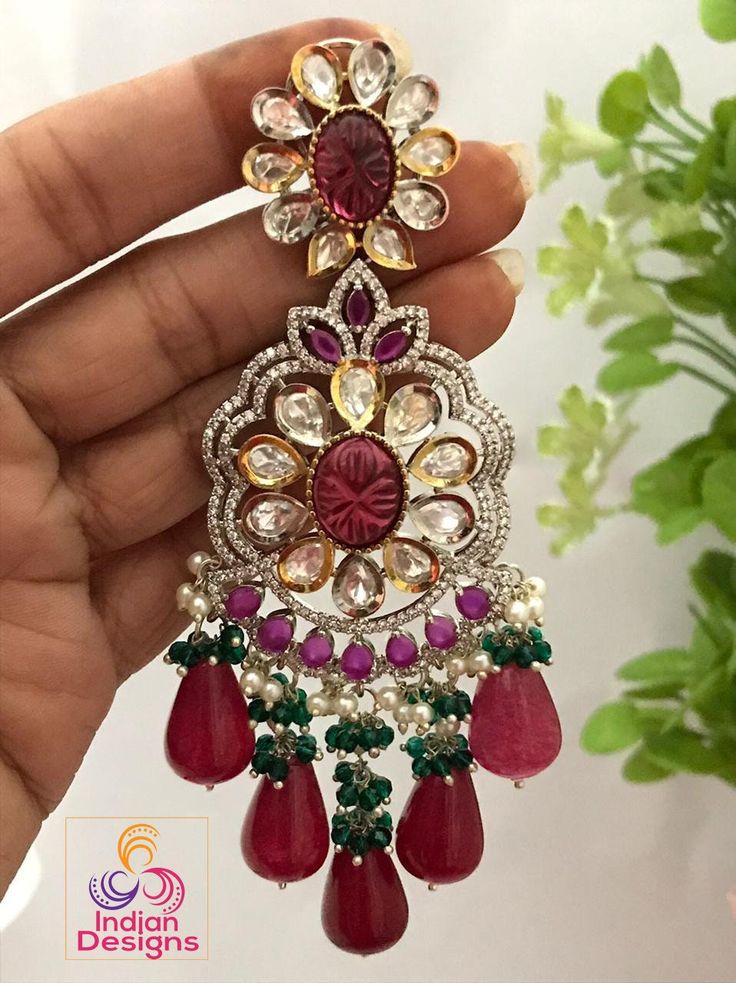 Exclusively High quality and Unique designs real kundan Big Bridal Earrings for Indian Wedding and parties. Luxury Kundan Earrings With Zari Work, Luxury Kundan Earrings With Gota Work, Luxury Bridal Earrings With Intricate Multicolor Design, Luxury Fusion Style Bridal Earrings As Gift, Luxury Hand-set Bridal Earrings For Festivals, Luxury Zari Work Wedding Earrings, Traditional Luxury Heavy Earrings, Luxury Round Bridal Earrings With Meenakari, Luxury Multicolor Bridal Earrings With Intricate Design