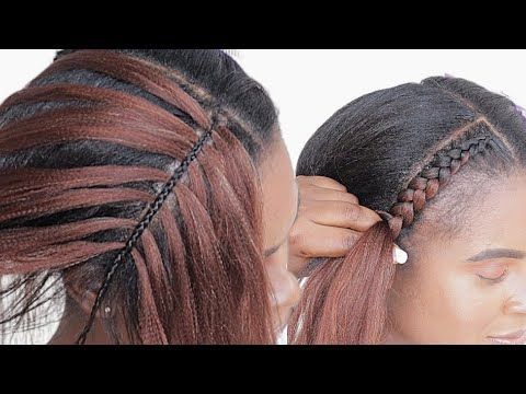 Braided Styles For Black Women Natural Hair, Cornrows And Afro Puffs, Feed In Braids Short Hair, Cornrow Base For Crochet, Beginner Feed In Braids, Cornrows With Added Hair, Easy Feed In Braids Hairstyles For Beginners, Beginner Braids Natural Hair, Crochet Cornrows Braids