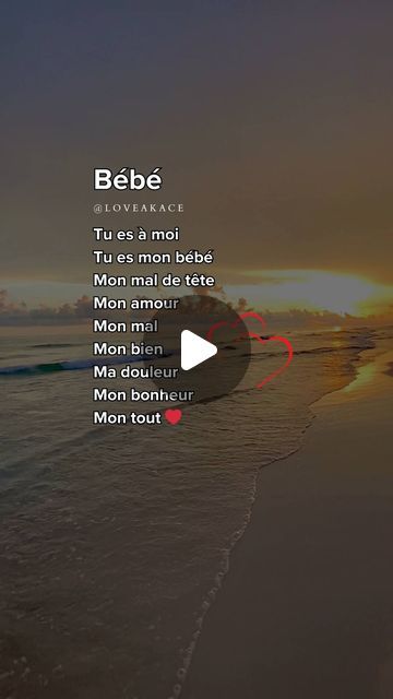 an image of a beach scene with the words bebe in french and english on it