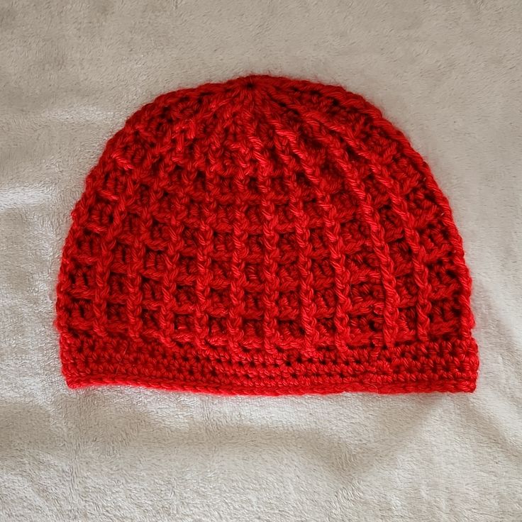 Handcrafted Red Beanie Hat. Soft And Stretchy. Great For Winter. Measurements In Pics. New, Never Worn. Handmade Red Crochet Hat, One Size Fits Most, Red Handmade Crochet Hat, One Size, Red Handmade Crochet Hat, Handmade Red Crochet Hat, Red Beanie Hat, One Size Fits Most, Red Beanie Hat One Size Fits Most, Handmade Red Beanie One Size, Red Crochet Hat, One Size Fits Most, Red One Size Crochet Beanie Hat