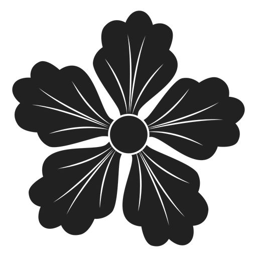 a black and white flower on a white background