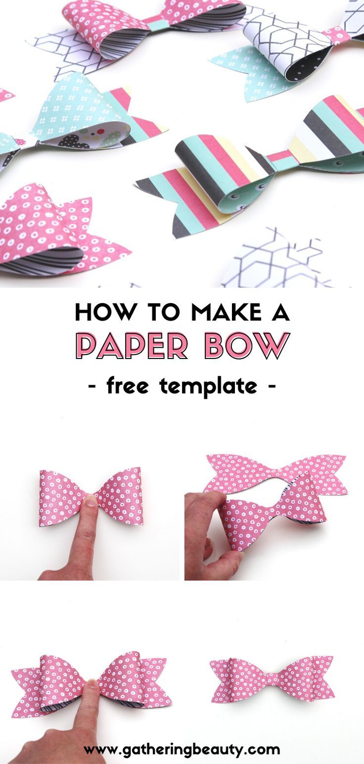 how to make a paper bow with free printable instructions for making it easy and fun