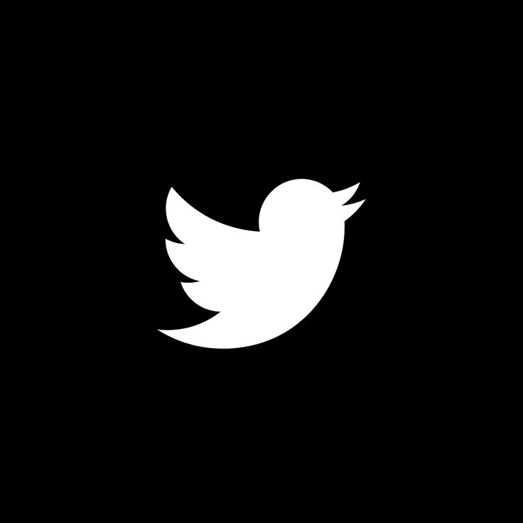 a white twitter logo on a black background