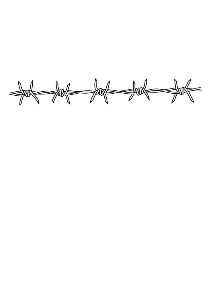 a line drawing of barbed wire on a white background