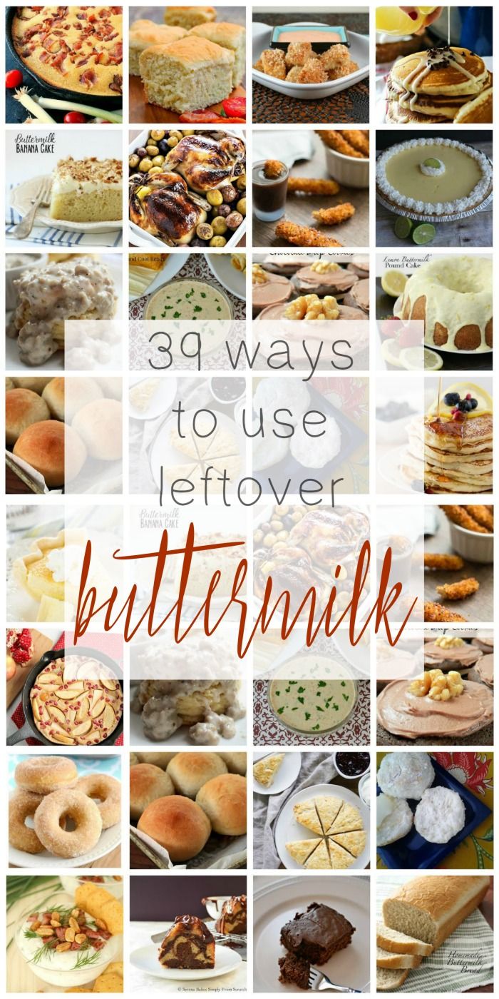 a collage of photos with the words 30 ways to use leftover buttermik