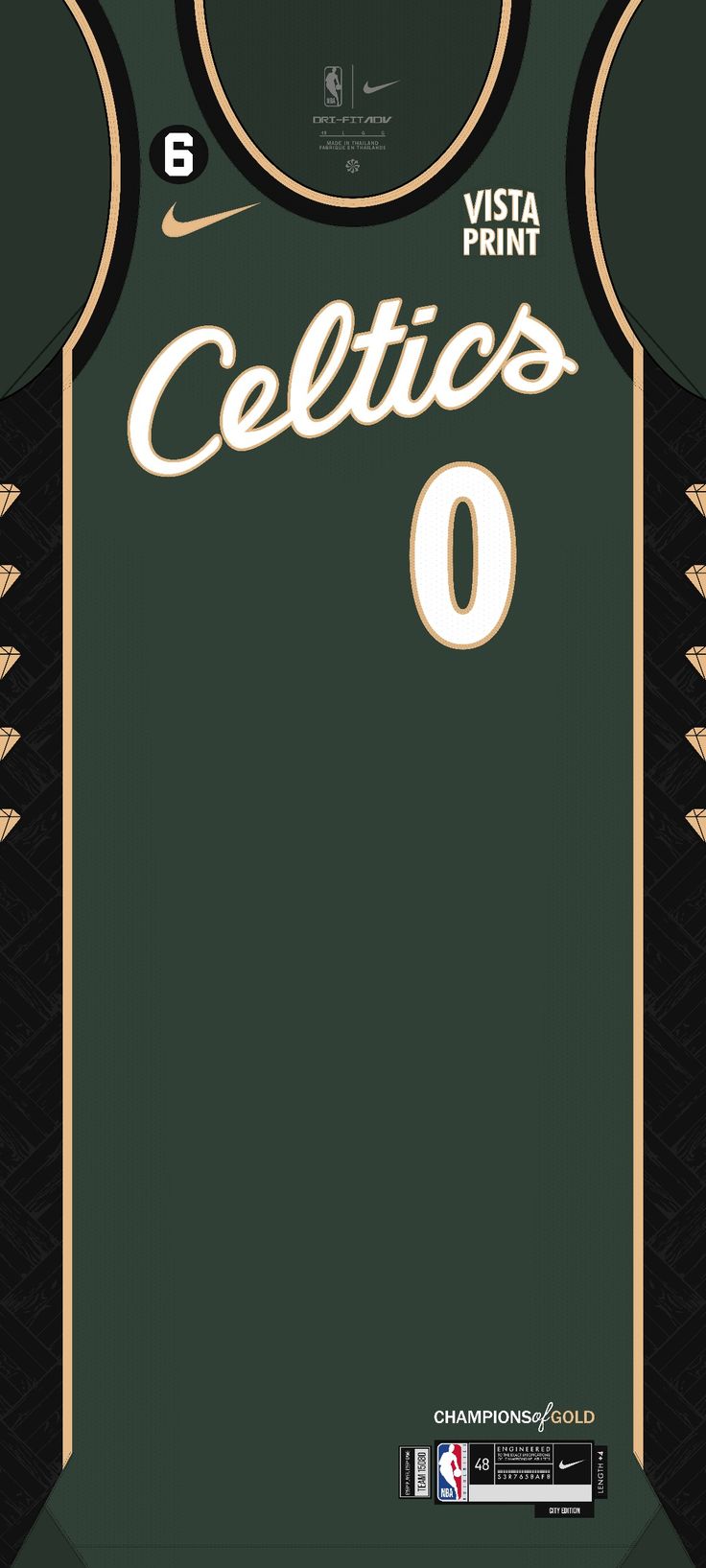 the boston bucks'nike jersey is shown in green and gold, with white lettering on it