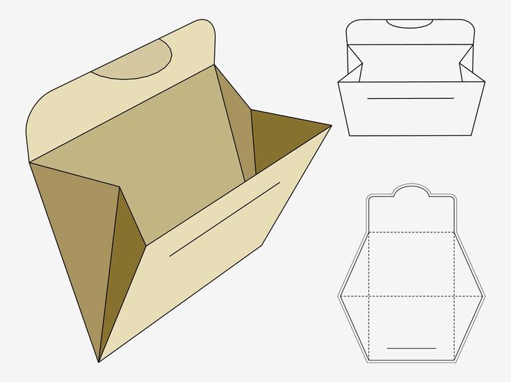 an open box with the lid cut out