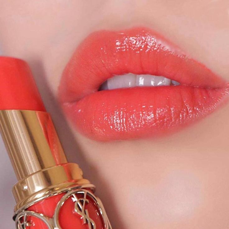 5 best coral lipstick shades for summer | BeauUp.com Orange Pink Lipstick, Peach Colour Lipstick, Coral Lip Color, Peach Coral Makeup Look, Coral Lipstick Makeup Looks, Peach Lipstick Makeup, Peach Lipstick Shades, Best Coral Lipstick, Mac Coral Lipstick