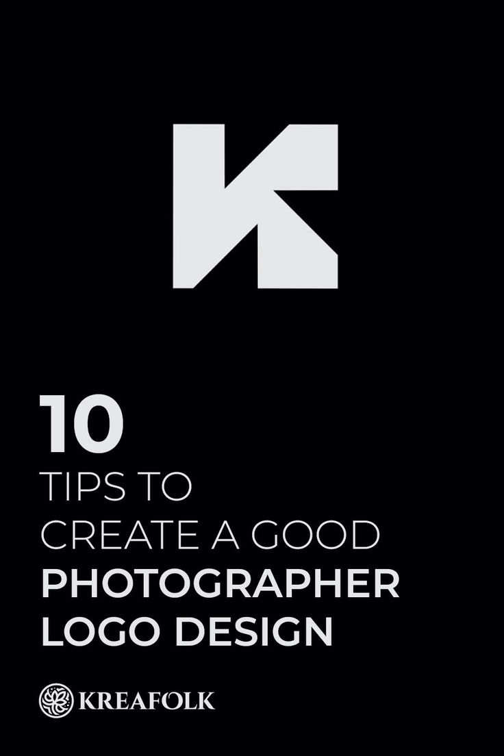 a black and white photo with the words 10 tips to create a good photographer logo design