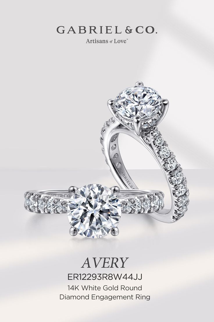 Avery - 14K White Gold Round Diamond Engagement Ring
ER12293R8W44JJ Luxury Infinity Diamond Ring With Prong Setting, Straight Natural, Round Diamond Engagement Ring, Round Engagement Rings, Natural Diamond Engagement Ring, Round Diamond Engagement Rings, Shop Jewelry, Ring Crafts, White Gold Engagement Rings