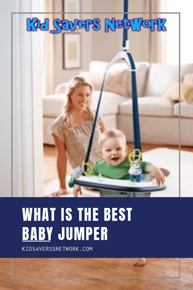 a baby sitting in a swing with the caption what is the best baby jumper?